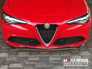 Alfa Romeo Giulia Front Spoiler - Carbon Fiber - Italia Style - Stile Italia - Base Model - V1 - One Piece Design 